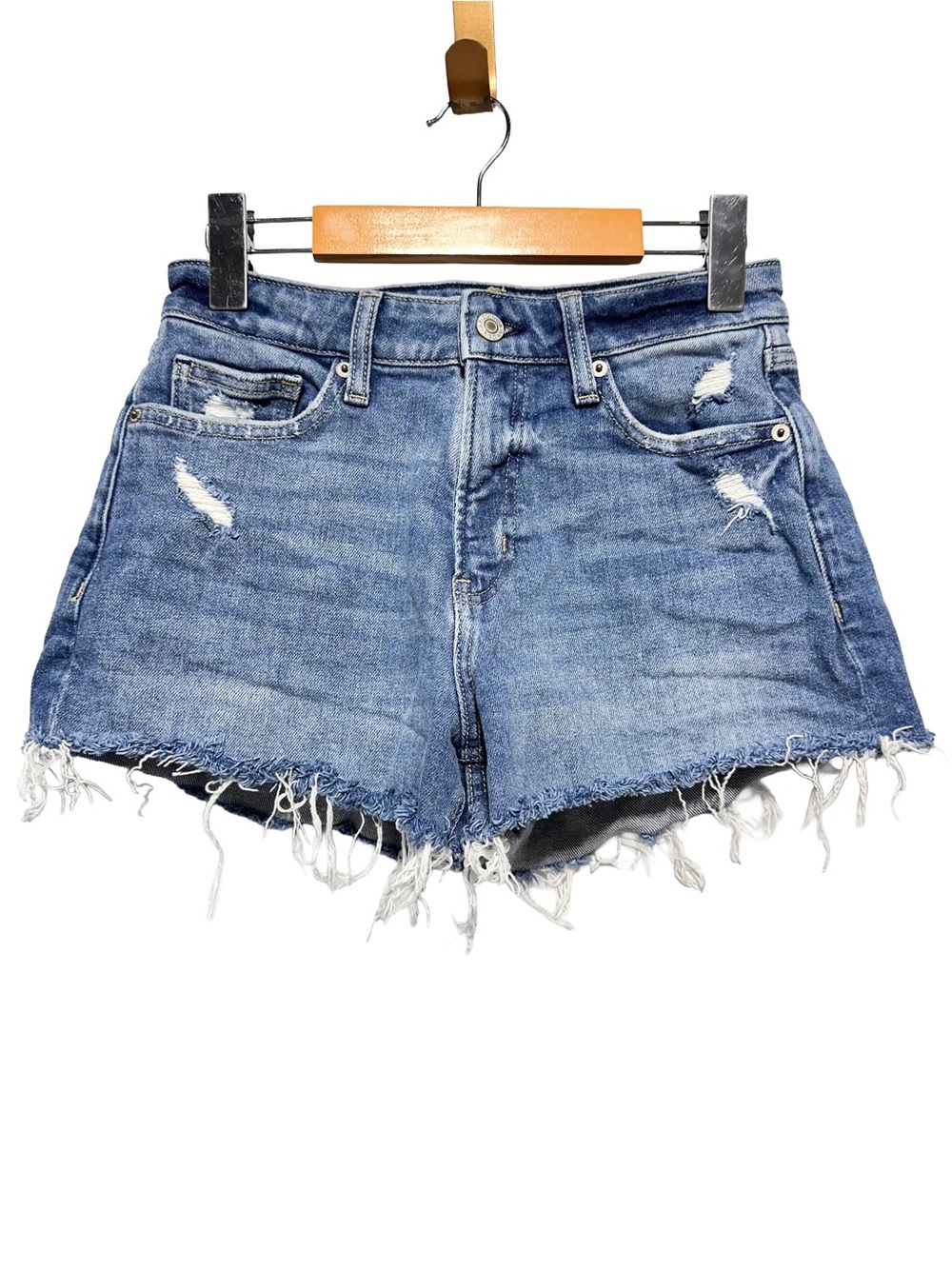 ARIZONA JEAN CO Hi Rise Cutoff Denim Shorts Y2K Distressed Festival